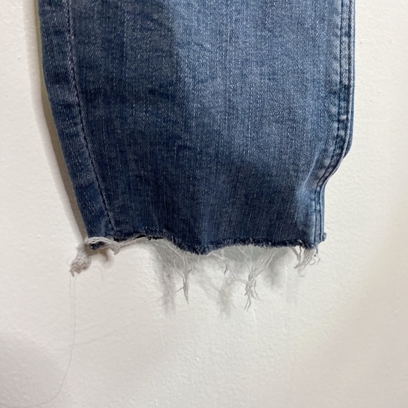 Zara Woman The High Waist Skinny Arctic Cobalt Raw Hem Jeans - Picture 7 of 10